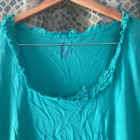3 For 15🎈GAP Ruffled Neck T Shirt XL - Picture 3 of 4